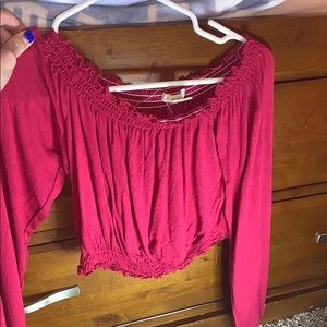 LA hearts (pacsun) long sleeve crop shirt